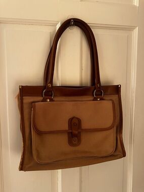 Vintage GHURKA BAG #9 “Runabout” Canvas &  Leather  Satchel  $185